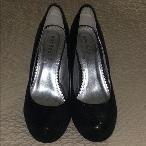 Black high heel shoes